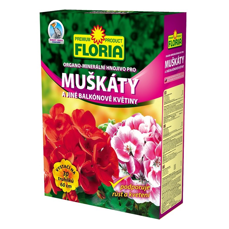 FLORIA Organominerální hnojivo pro muškáty 2,5 kg