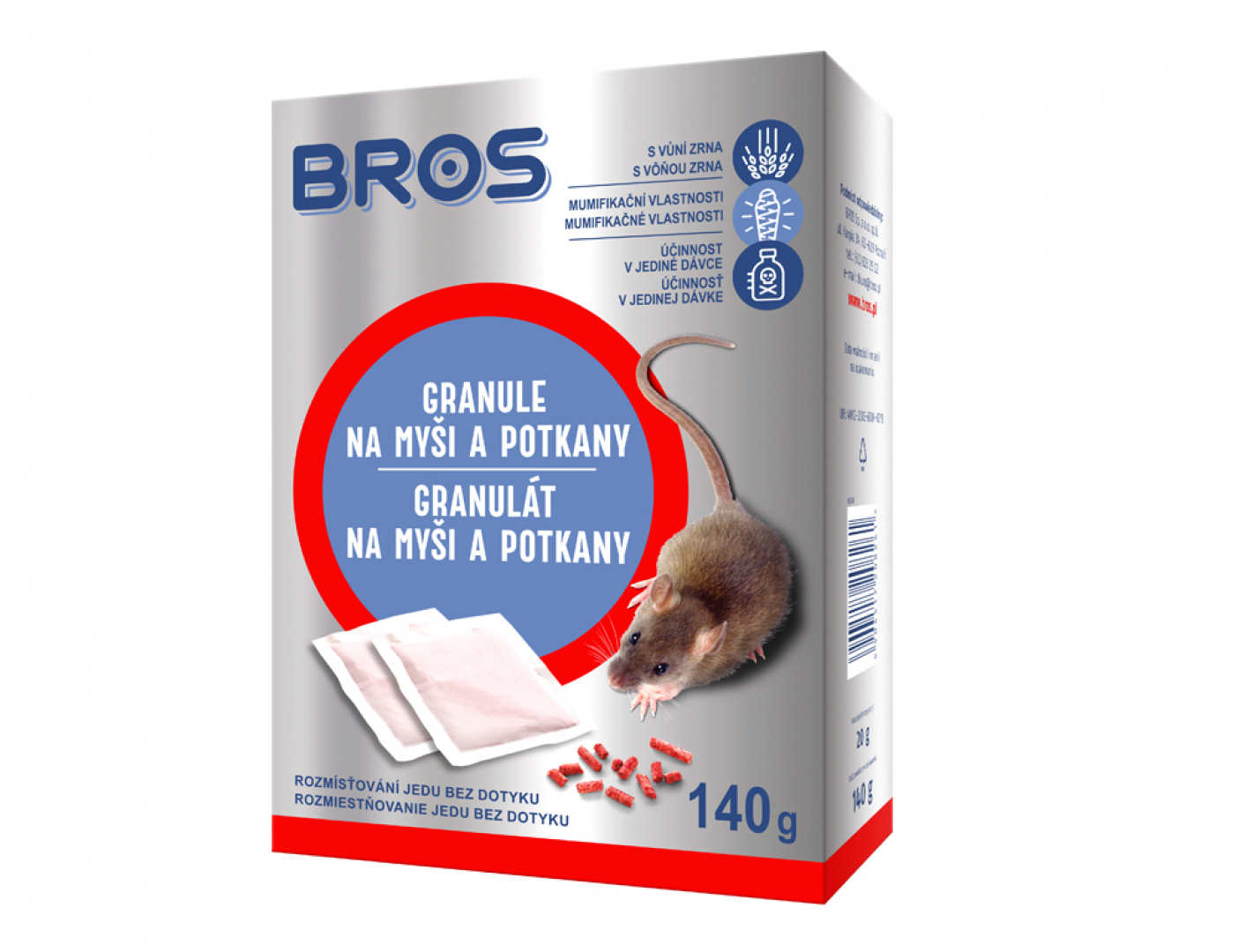 BROS granule na myši a potkany 7x20g