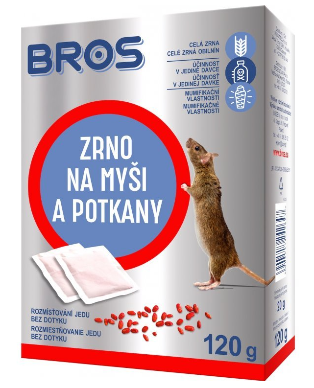 BROS zrno na myši a potkany 6 x 20 g