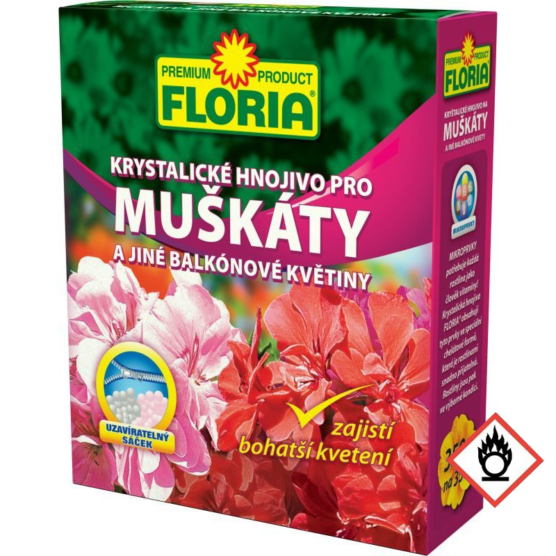 FLORIA krystalické hnojivo pro muškáty 0,35 kg