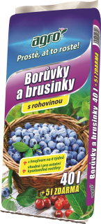 AGRO Substrát pro borůvky a brusinky 40l + 5l