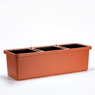 Velkoobjemový truhlík Berberis TRIO 117 cm - terakota